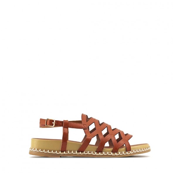 Sandalia Plana Romana Gladiador 